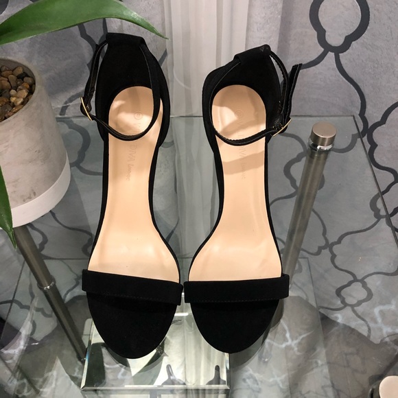 Suede Open Toe Heels - Picture 3 of 3